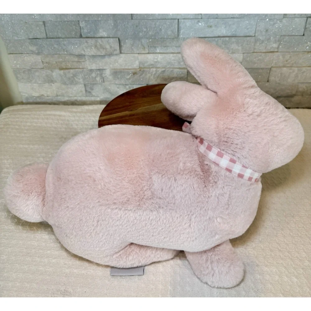 Cupcakes and Cashmere Easter Bunny Rabbit Pastel Pink Plush Pillow